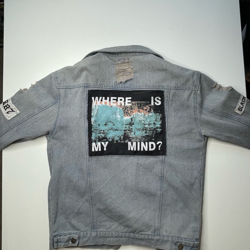 Small to medium Goth BB Where is my mind denim jacket - Picture 2 of 3
